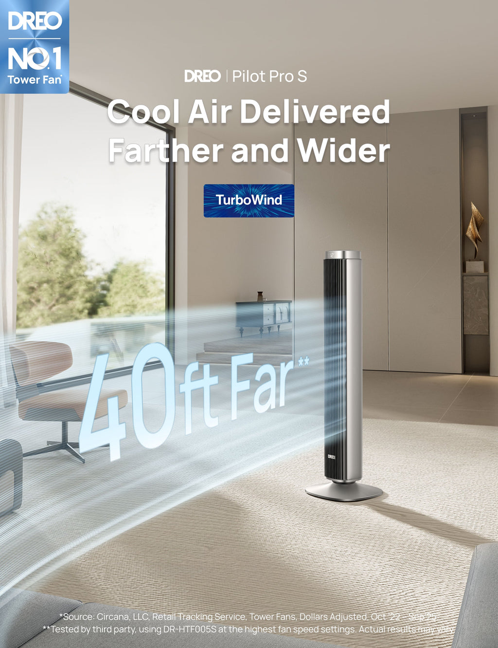 Smart Tower Fan Pilot Pro S