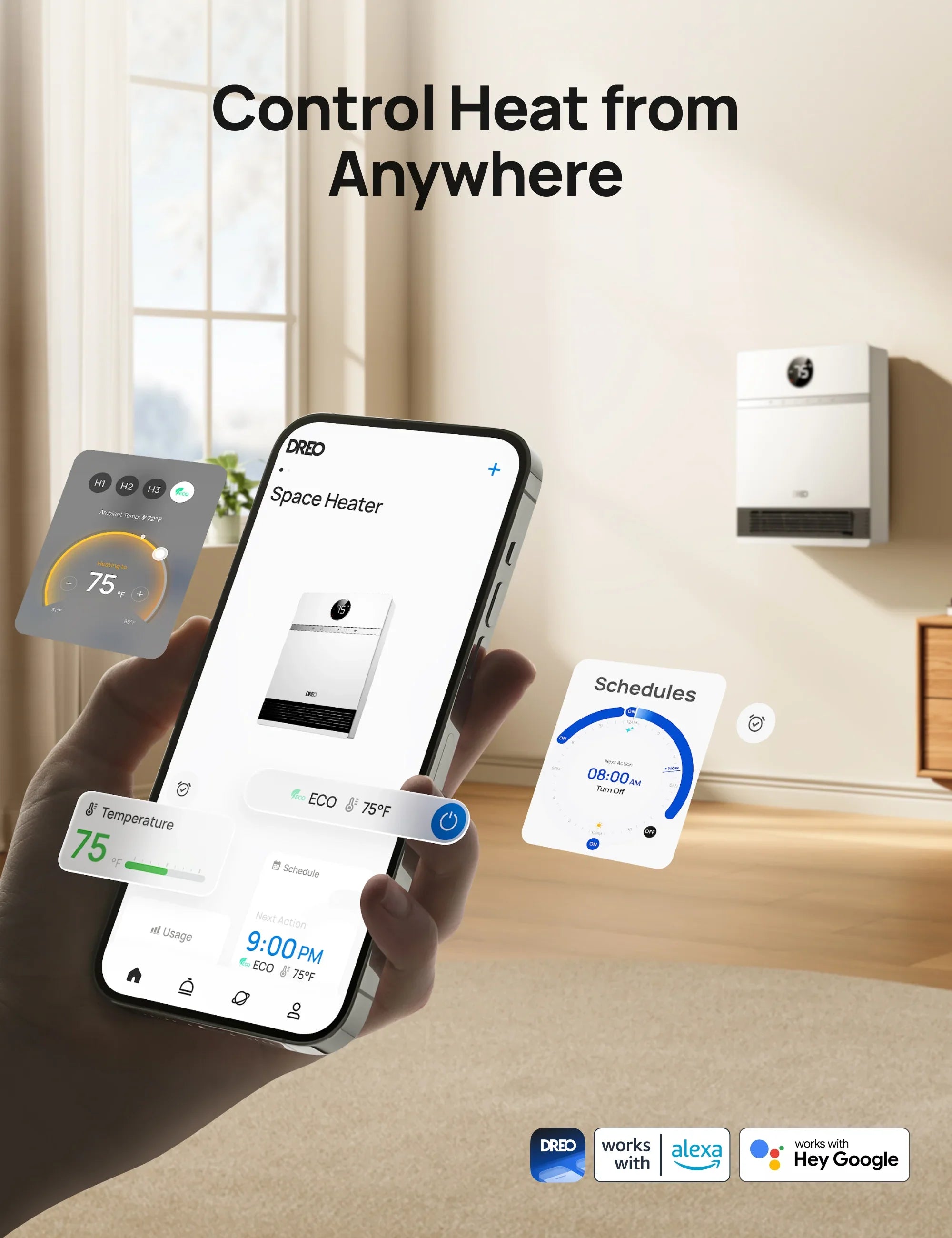 Smart Wall-mounted Heater 517AS with ALCI Plug
