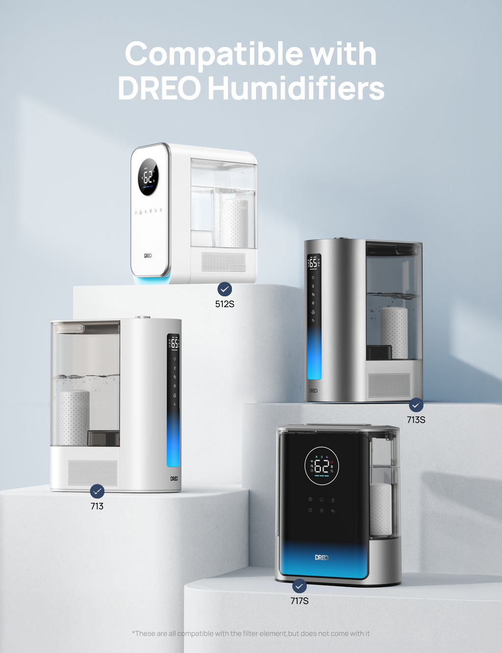 Smart Humidifier 717S 8L with Demineralization Cartridge