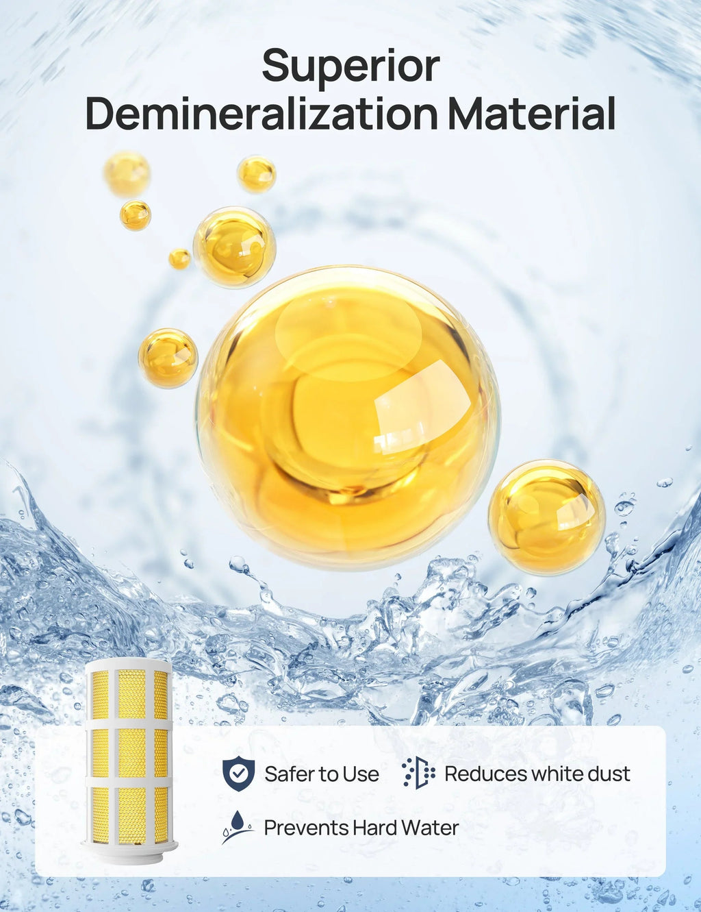 Demineralization Cartridge for Humidifiers - 3-Pack, Compatible with Dreo Humidifiers HM512S/713/713S/717S/813/813S
