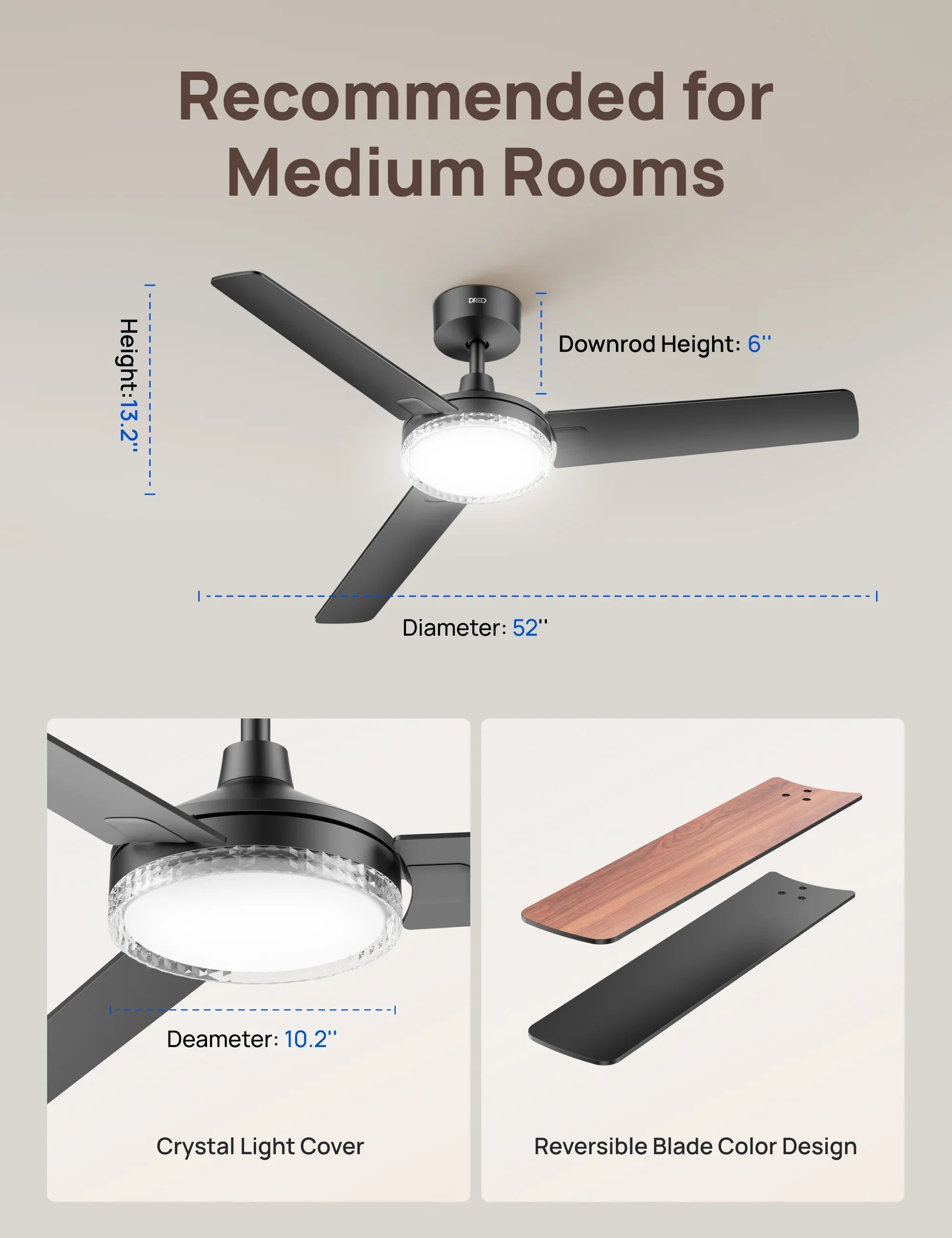 Smart Ceiling Fan 334S