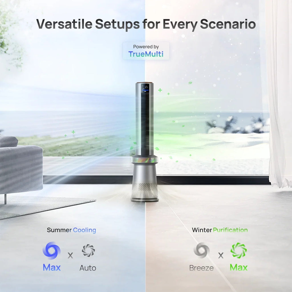 Air Purifier Tower Fan 710S with HEPA Replacement Filter